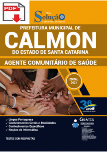 [PRÉ VENDA] (Apostila Digital) (PDF) Prefeitura de Calmon - SC 2021 - Agente Comunitário de Saúde [+Conteúdo Extra]