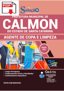 [Apostila Digital] (PDF) Prefeitura de Calmon - SC 2021 - Agente de Copa e Limpeza [+Conteúdo Extra]