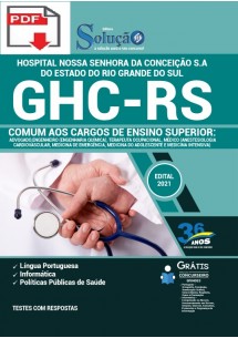 [PRÉ VENDA] (Apostila Digital) (PDF) GHC - RS 2021- Comum aos Cargos de Ensino Superior [+Conteúdo Extra]