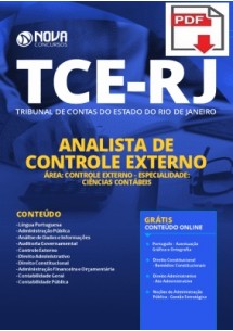 [PRÉ VENDA] (Apostila Digital) TCE - RJ 2020 - Analista de Controle Externo - Área: Controle Externo - Especialidade: Ciências Contábeis [+Curso Online Grátis]
